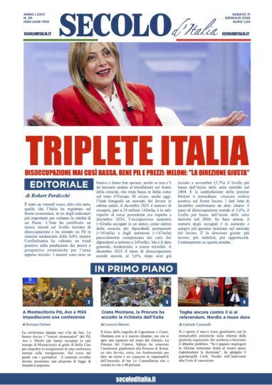 Sabato 31 gennaio 2026